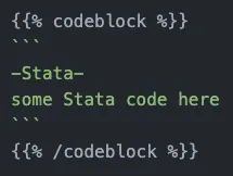 Some Stata code
